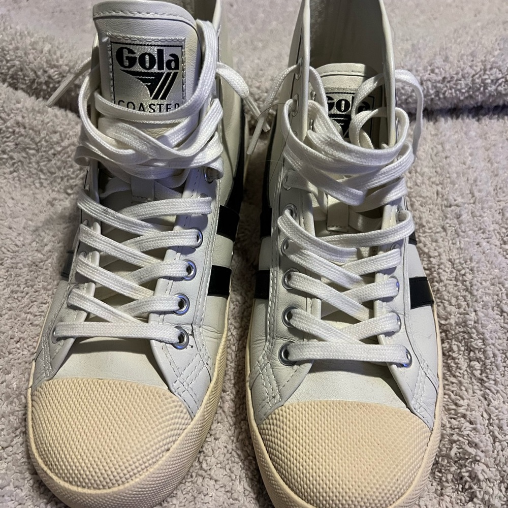 Gola Women's White and Black High-Top Sneakers